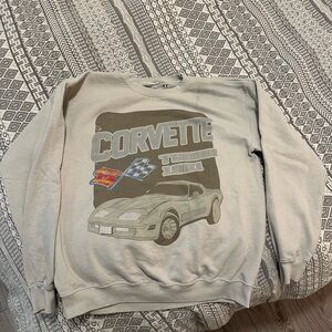 Corvette Graphic Women's Sweater - Cream